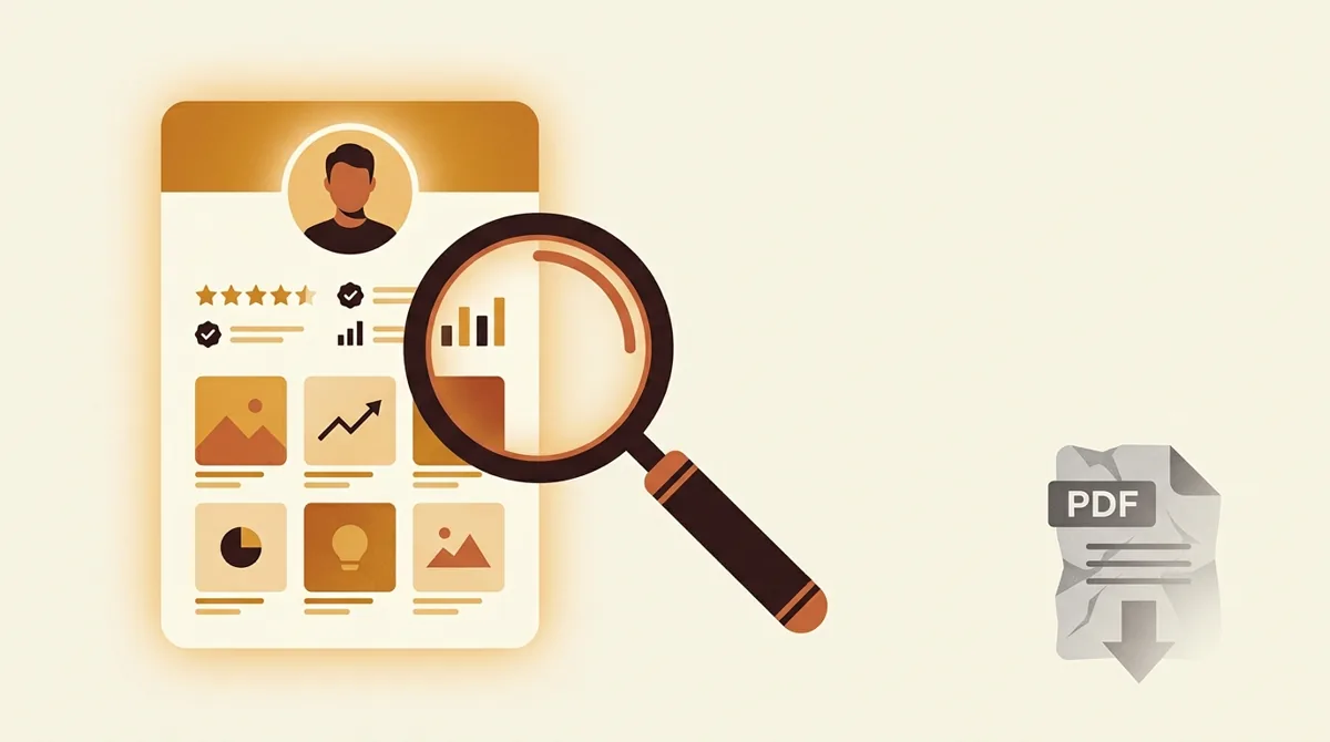 A live creator profile card examined for audience proof, portfolio, and rates